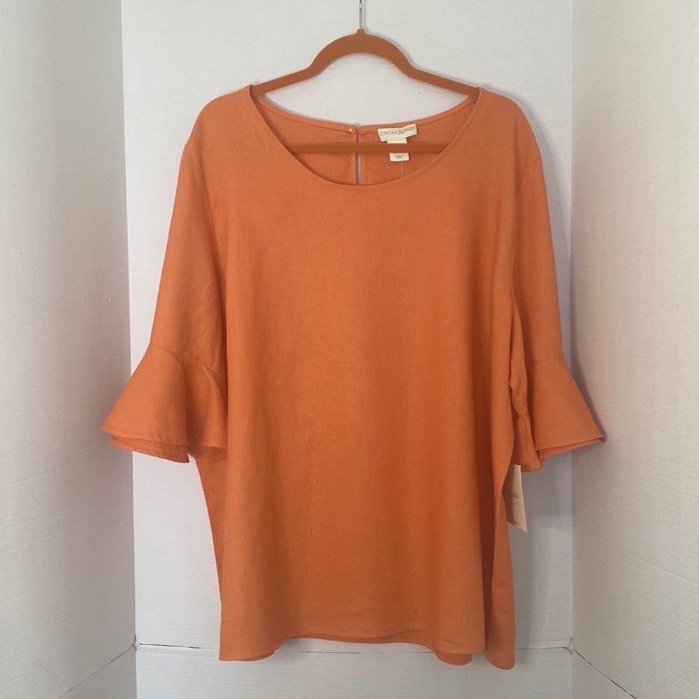 Cynthia Rowley Orange Blouse size 2X.